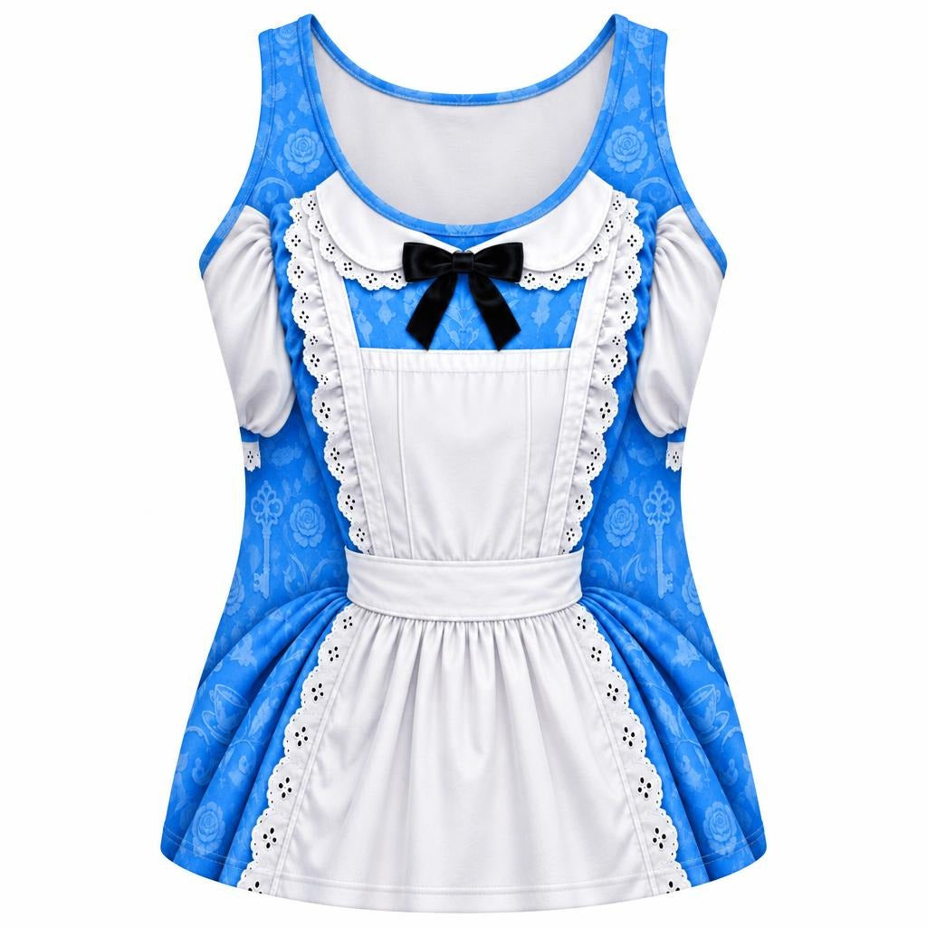 Adventurous Alice Costume All Over Womens Work Out Tank Top Women's Tank Tops Old Glory SM Multicolor