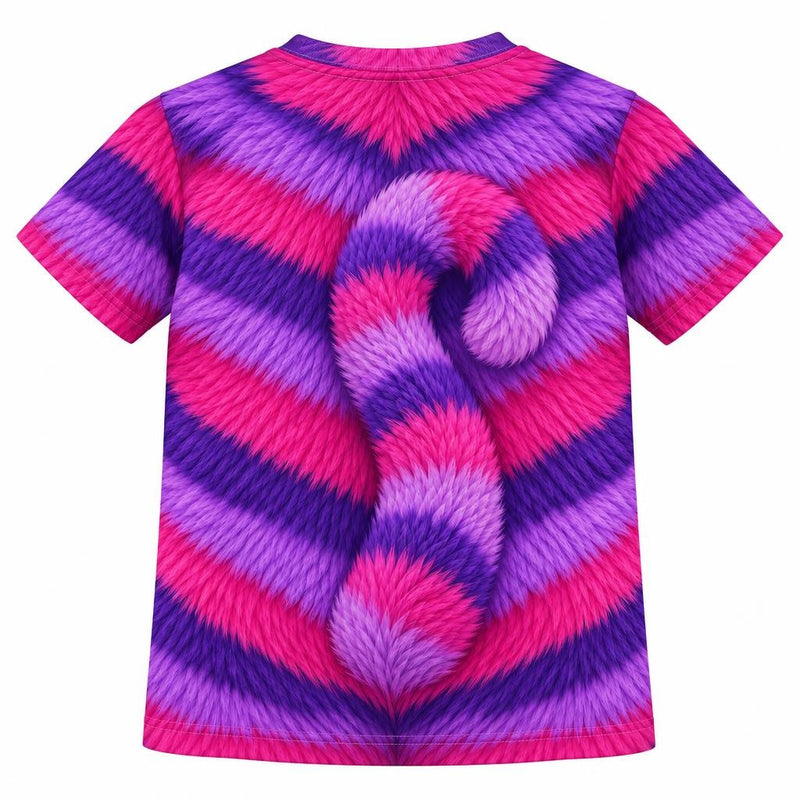 Curious Striped Cat Costume All Over Youth T Shirt Youth T-Shirts Old Glory