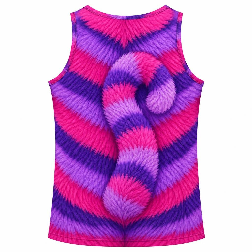 Curious Striped Cat Costume All Over Mens Tank Top Men's Tank Tops Old Glory