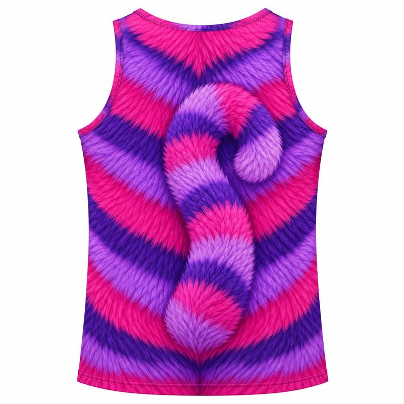 Curious Striped Cat Costume All Over Mens Tank Top Men's Tank Tops Old Glory