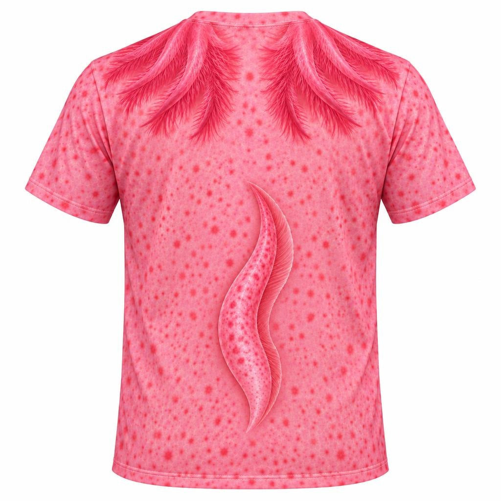 Cute Pink Axolotl Costume All Over Mens T Shirt Men's T-Shirts Old Glory