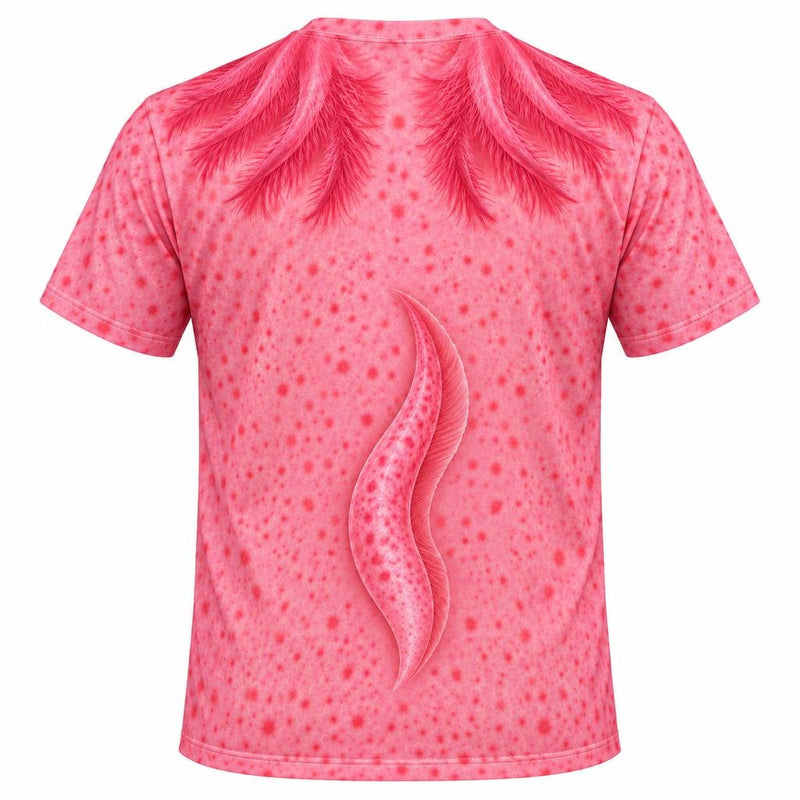 Cute Pink Axolotl Costume All Over Mens T Shirt Men's T-Shirts Old Glory