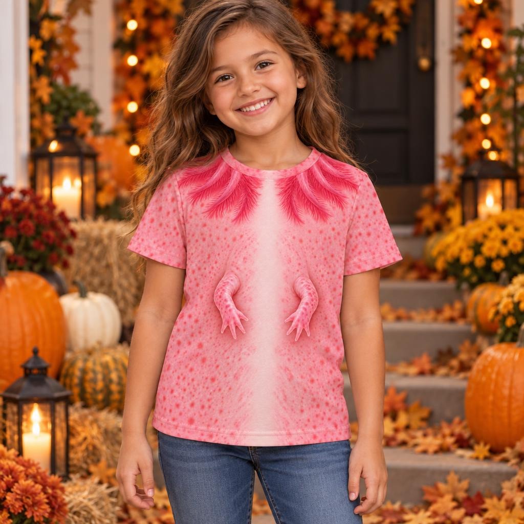 Cute Pink Axolotl Costume All Over Toddler T Shirt Toddler T-Shirts Old Glory