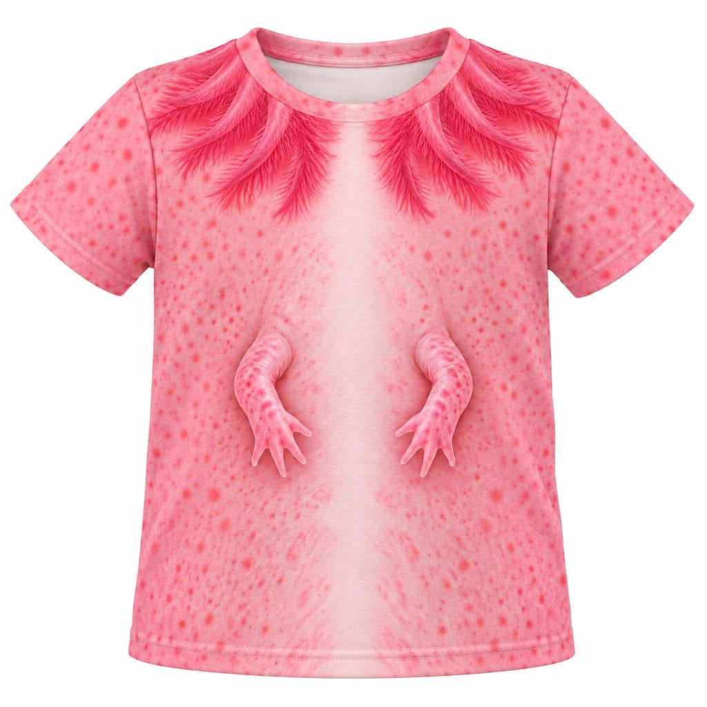 Cute Pink Axolotl Costume All Over Toddler T Shirt Toddler T-Shirts Old Glory 2T Multicolor
