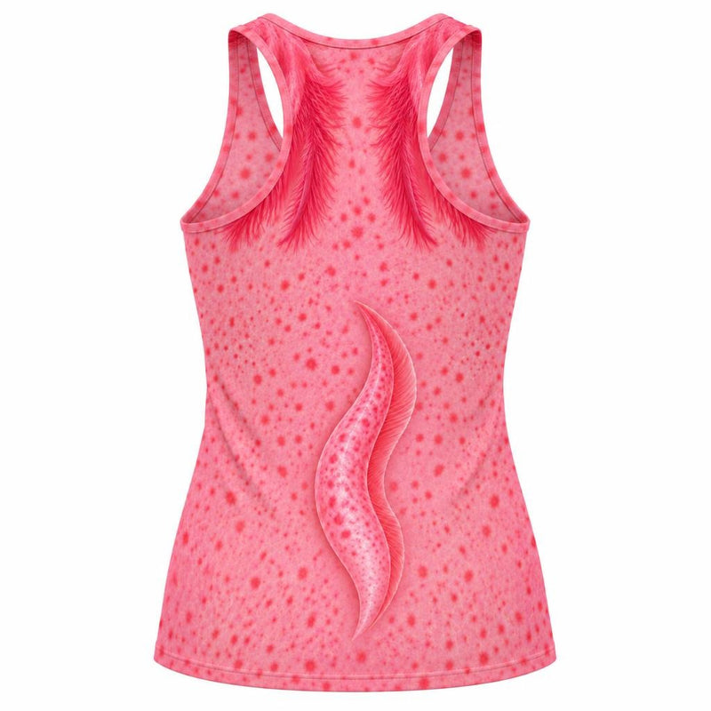 Cute Pink Axolotl Costume All Over Womens Work Out Tank Top Women's Tank Tops Old Glory