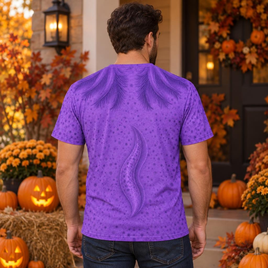 Cute Purple Axolotl Costume All Over Mens T Shirt Men's T-Shirts Old Glory