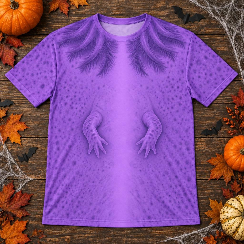 Cute Purple Axolotl Costume All Over Mens T Shirt Men's T-Shirts Old Glory