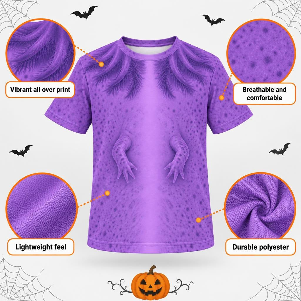 Cute Purple Axolotl Costume All Over Youth T Shirt Youth T-Shirts Old Glory