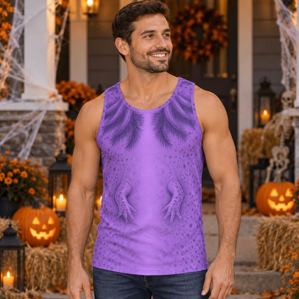 Cute Purple Axolotl Costume All Over Mens Tank Top Men's Tank Tops Old Glory