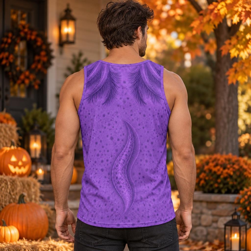 Cute Purple Axolotl Costume All Over Mens Tank Top Men's Tank Tops Old Glory