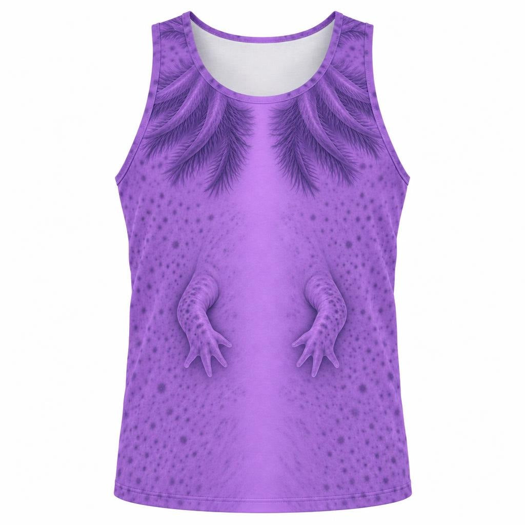 Cute Purple Axolotl Costume All Over Mens Tank Top Men's Tank Tops Old Glory SM Multicolor
