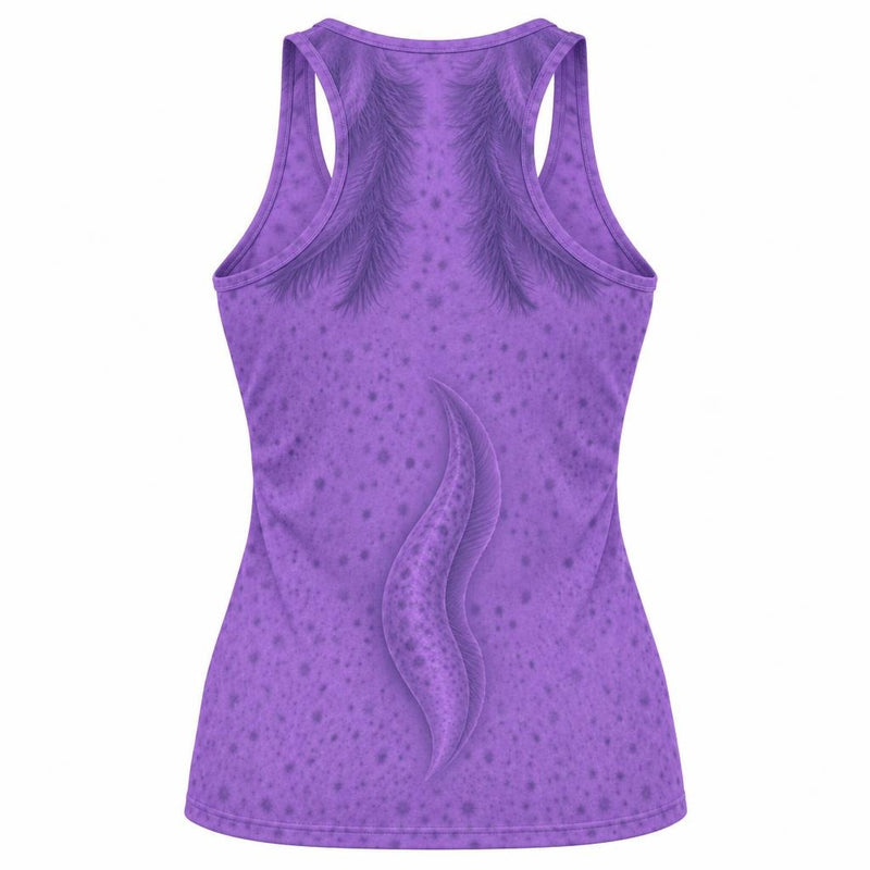 Cute Purple Axolotl Costume All Over Womens Work Out Tank Top Women's Tank Tops Old Glory