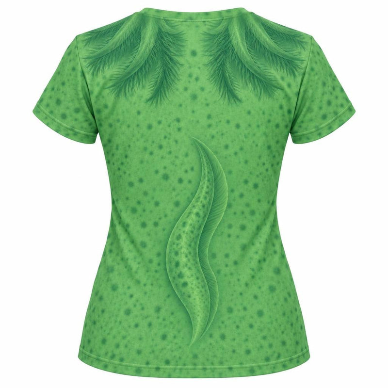 Cute Green Axolotl Costume All Over Womens T Shirt Women's T-Shirts Old Glory