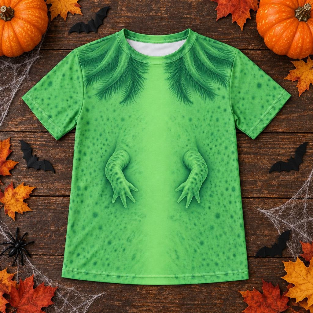 Cute Green Axolotl Costume All Over Youth T Shirt Youth T-Shirts Old Glory