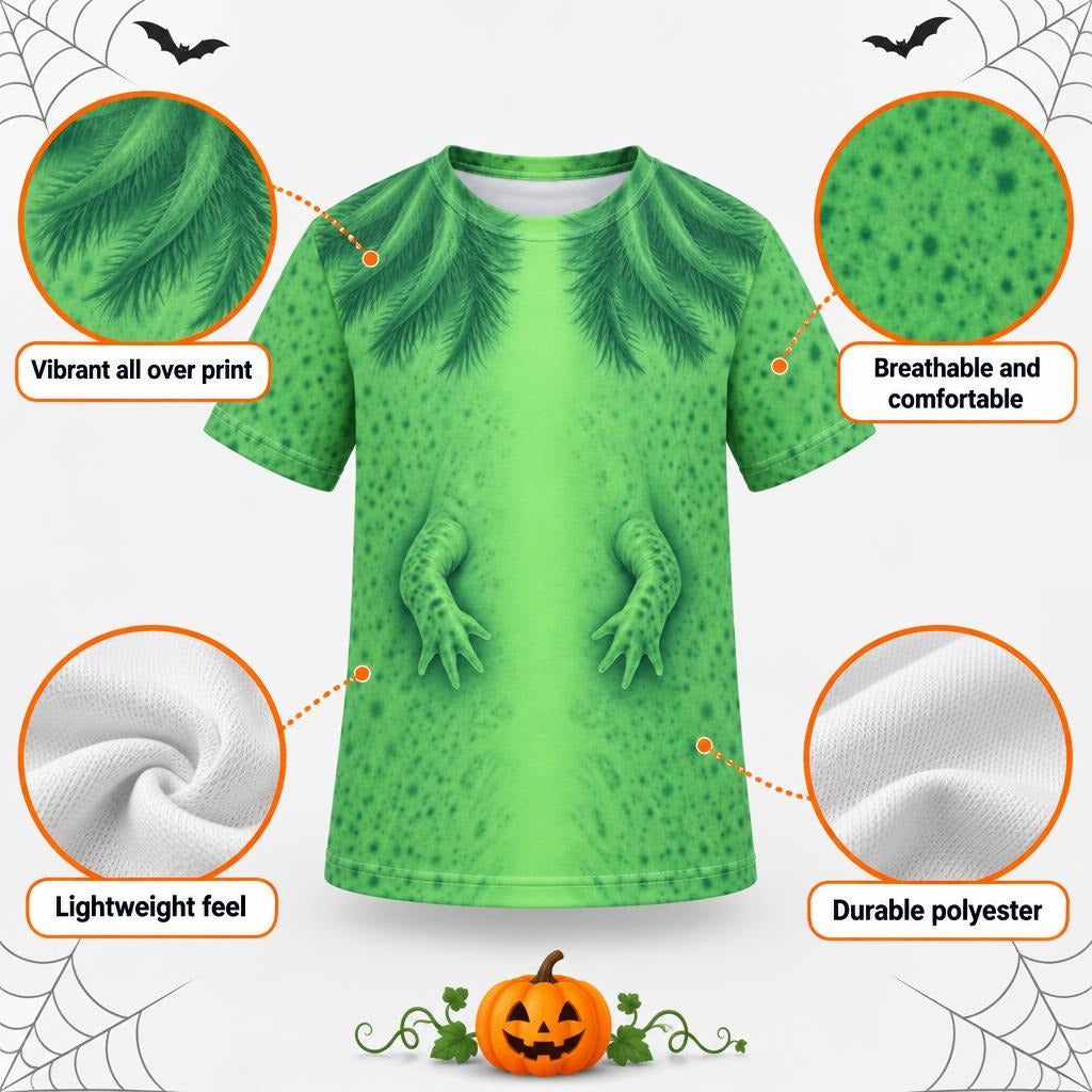 Cute Green Axolotl Costume All Over Youth T Shirt Youth T-Shirts Old Glory