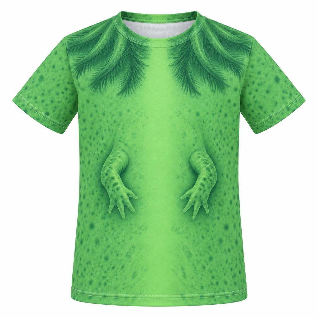 Cute Green Axolotl Costume All Over Youth T Shirt Youth T-Shirts Old Glory YSM Multicolor