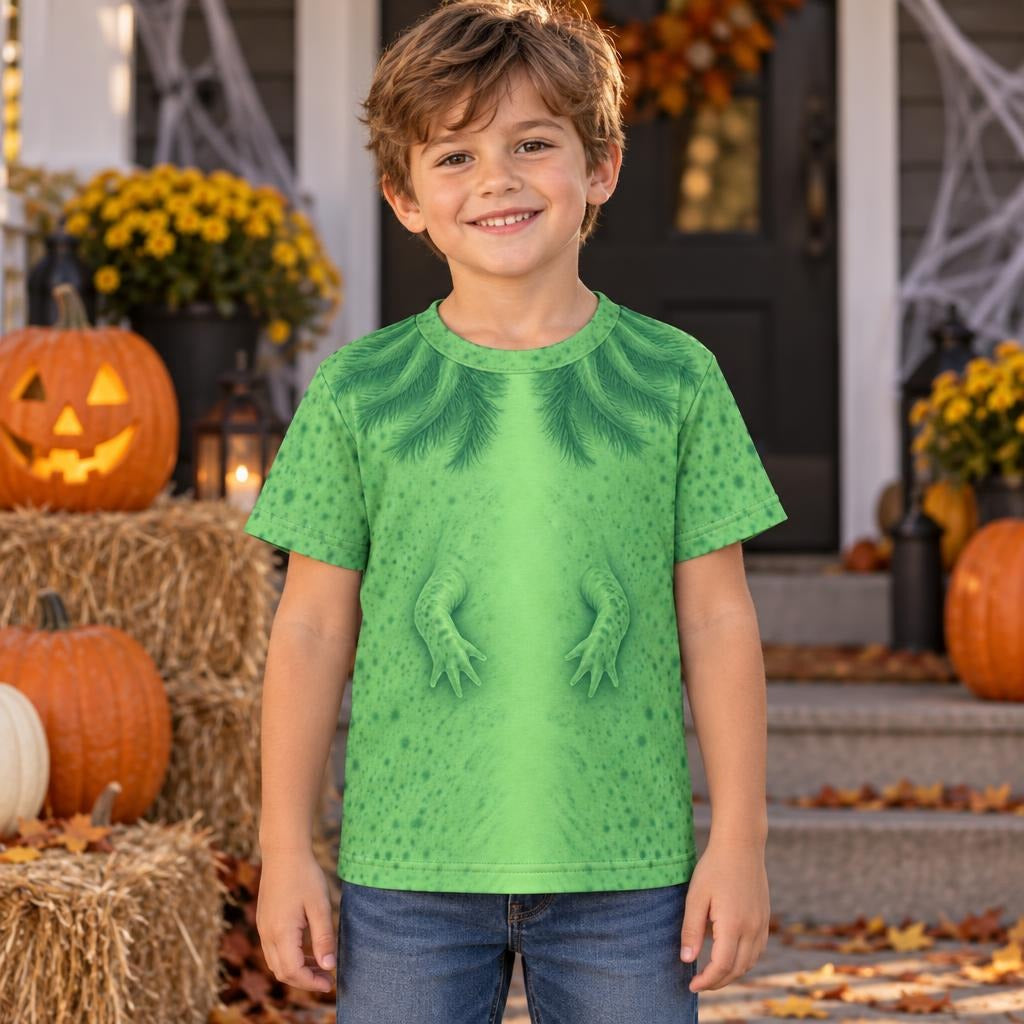 Cute Green Axolotl Costume All Over Toddler T Shirt Toddler T-Shirts Old Glory