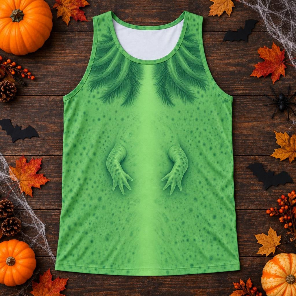 Cute Green Axolotl Costume All Over Mens Tank Top Men's Tank Tops Old Glory