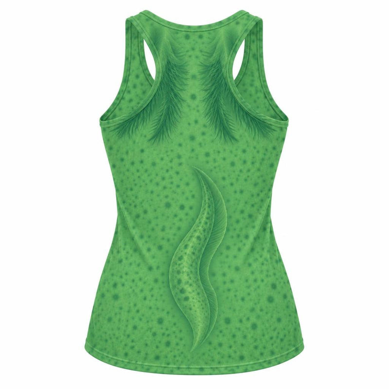 Cute Green Axolotl Costume All Over Womens Work Out Tank Top Women's Tank Tops Old Glory