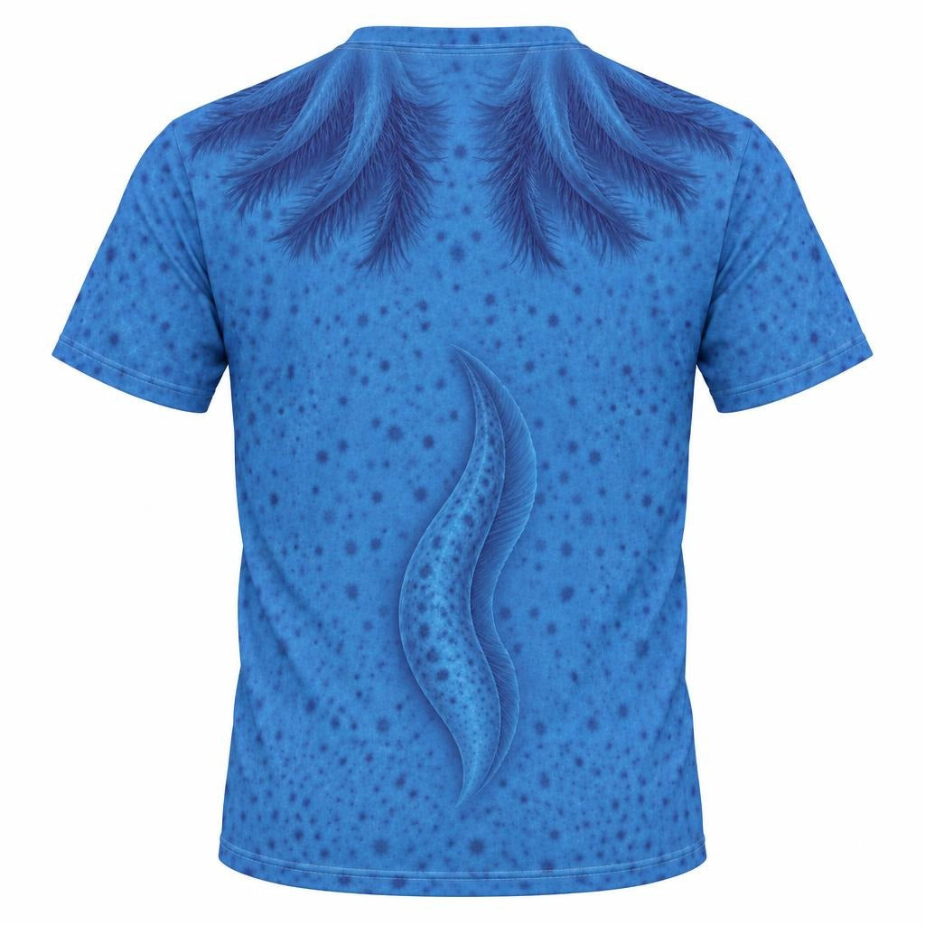 Cute Blue Axolotl Costume All Over Mens T Shirt Men's T-Shirts Old Glory