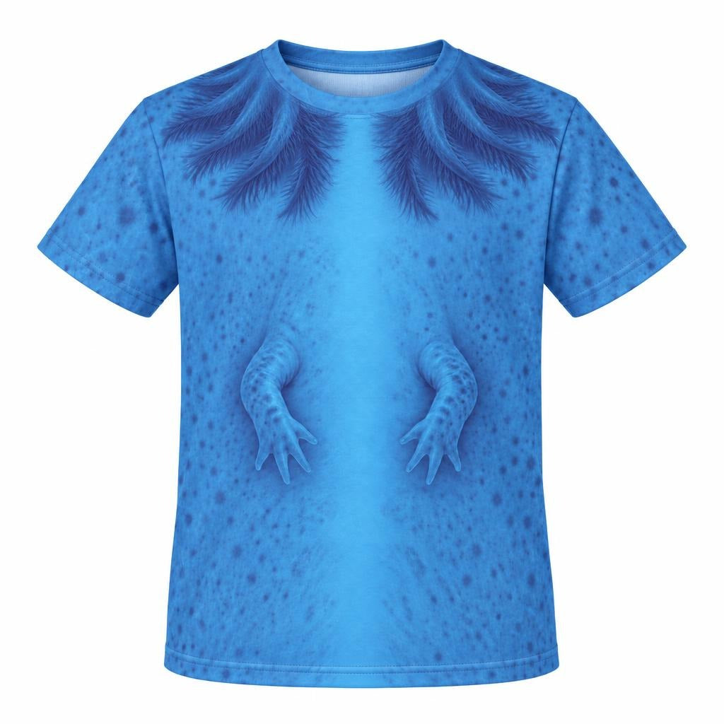 Cute Blue Axolotl Costume All Over Youth T Shirt Youth T-Shirts Old Glory YSM Multicolor