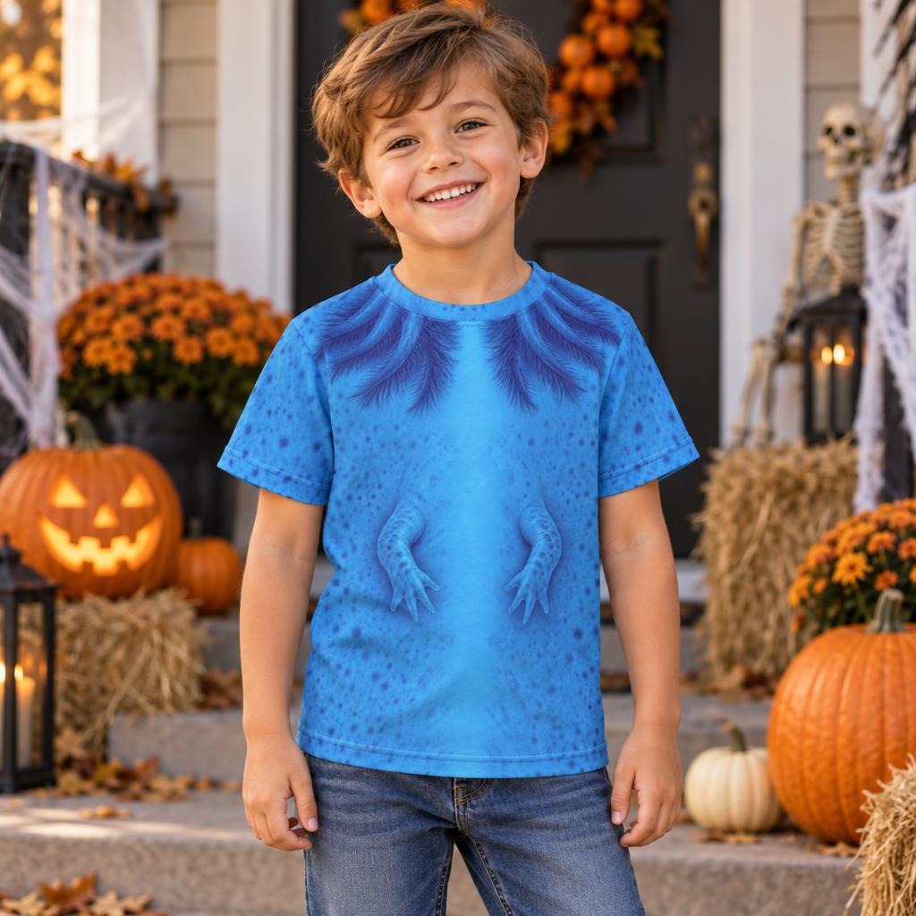 Cute Blue Axolotl Costume All Over Toddler T Shirt Toddler T-Shirts Old Glory