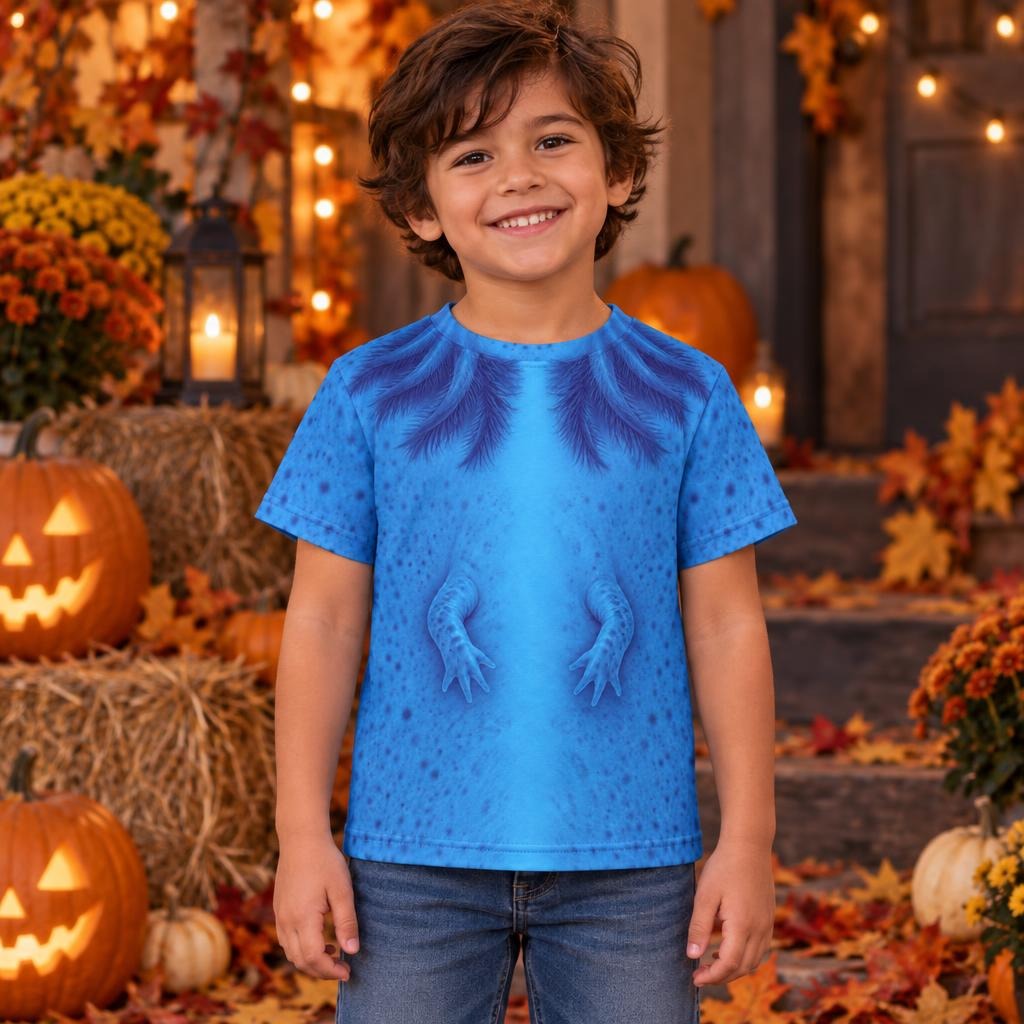 Cute Blue Axolotl Costume All Over Toddler T Shirt Toddler T-Shirts Old Glory