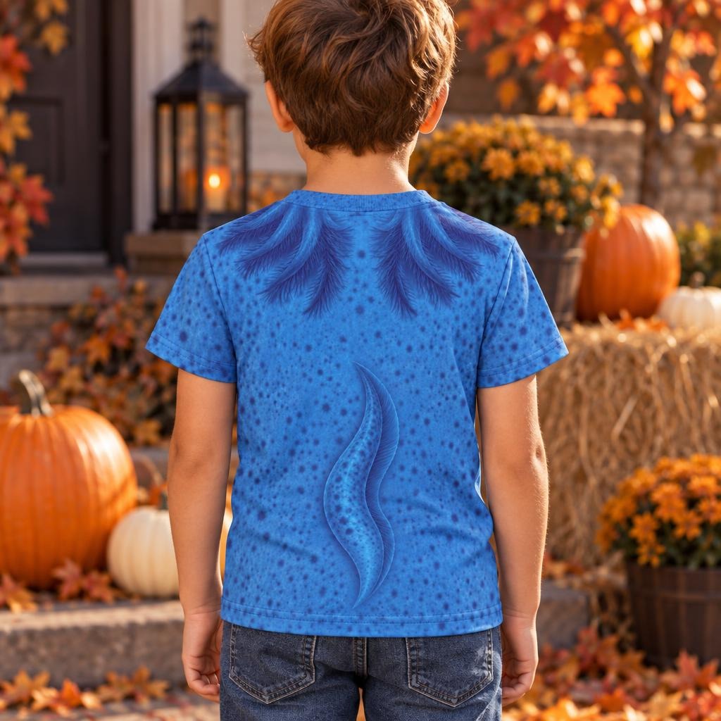 Cute Blue Axolotl Costume All Over Toddler T Shirt Toddler T-Shirts Old Glory