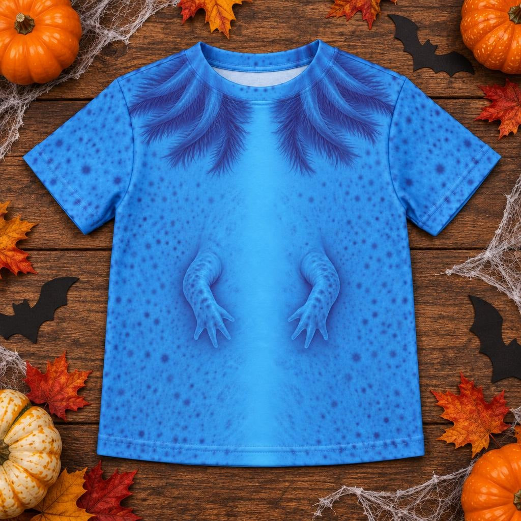 Cute Blue Axolotl Costume All Over Toddler T Shirt Toddler T-Shirts Old Glory