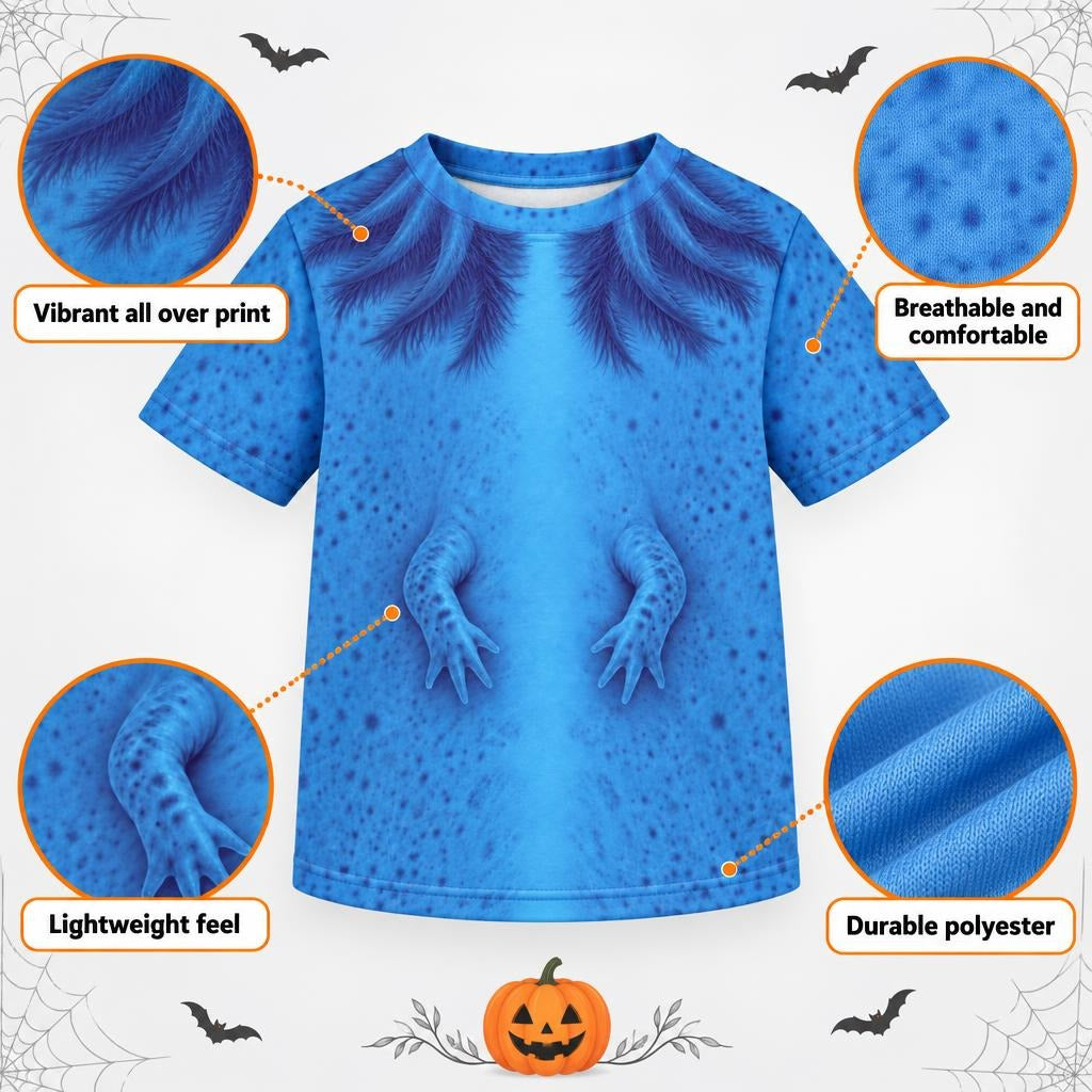 Cute Blue Axolotl Costume All Over Toddler T Shirt Toddler T-Shirts Old Glory