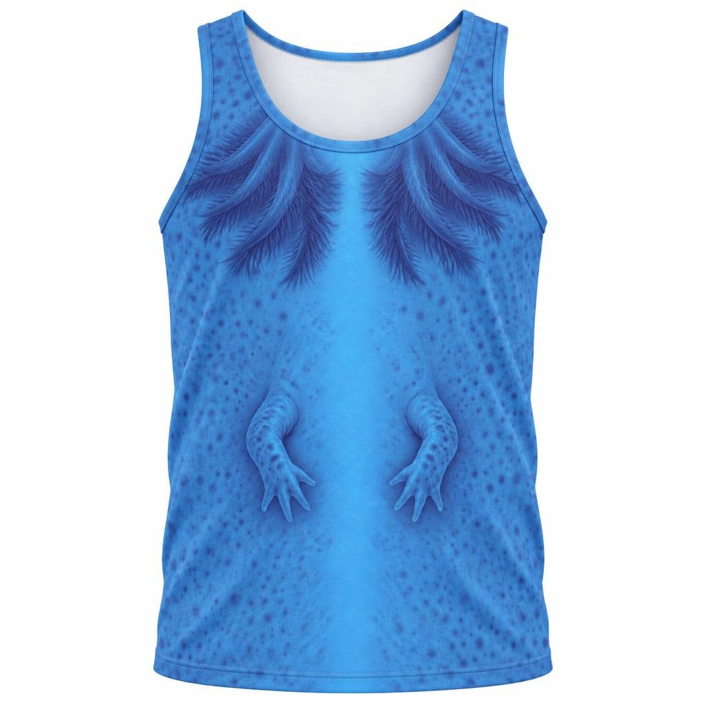 Cute Blue Axolotl Costume All Over Mens Tank Top Men's Tank Tops Old Glory SM Multicolor