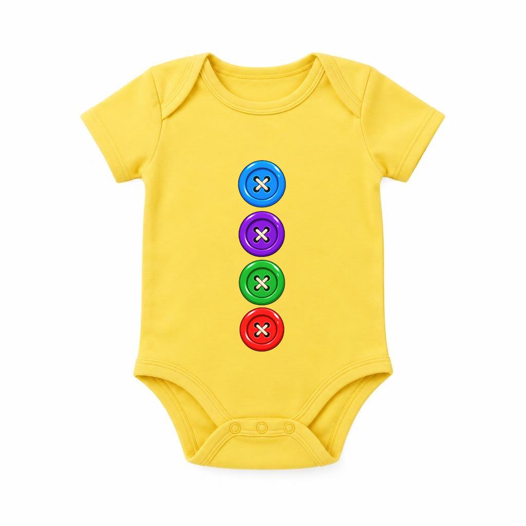 Halloween Colored Buttons Costume Baby One Piece