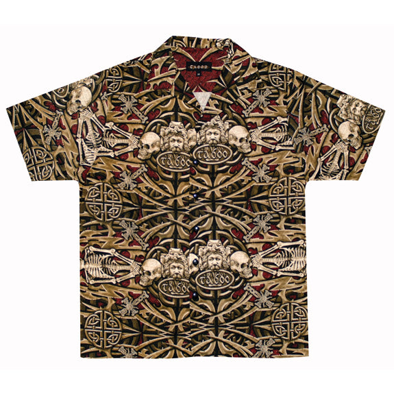 Taboo All Over Mens Button Down Shirt Men's Club Shirts Oldglory.com MD Multi