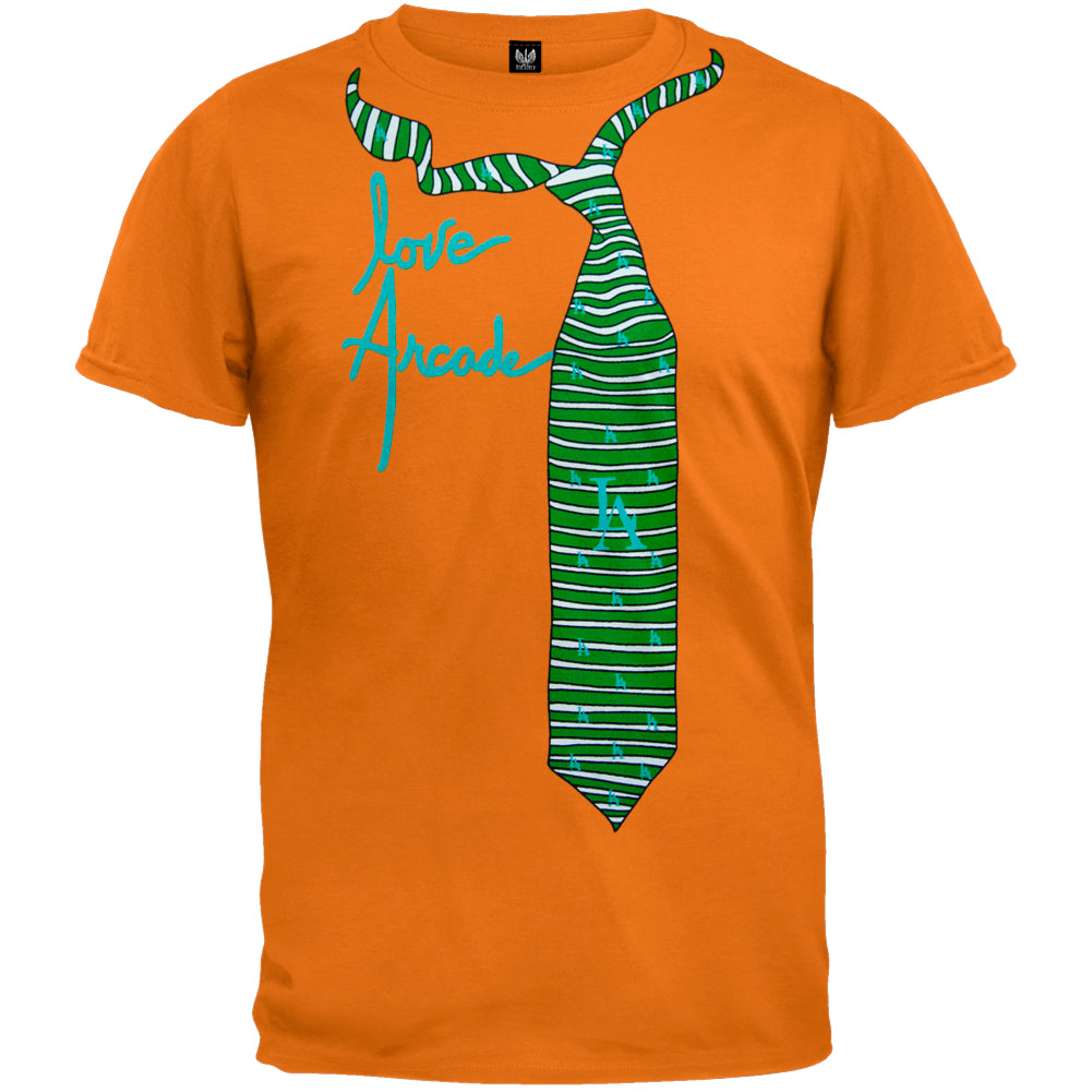 Love Arcade - Neck Tie Soft Mens T Shirt Men's T-Shirts Oldglory.com MD Orange