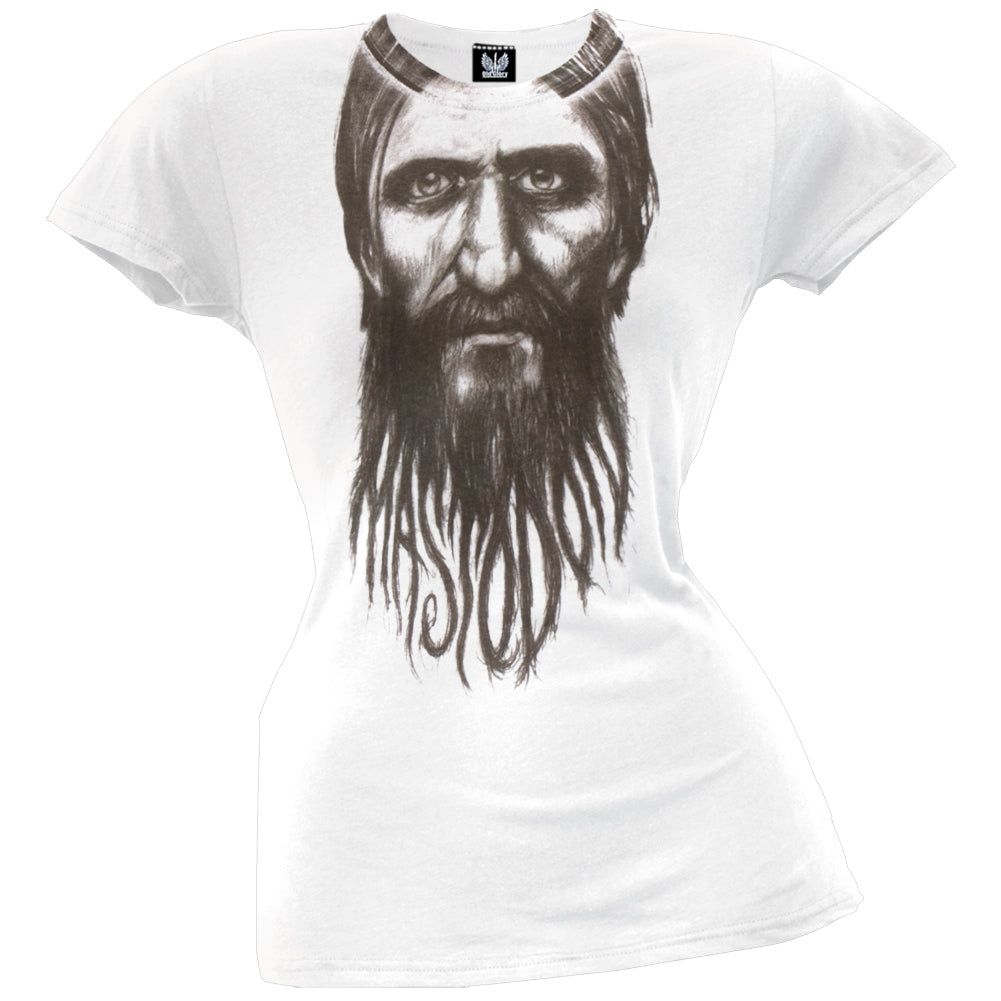 Mastodon - Rasputin Juniors Womens T Shirt Juniors T-Shirts Oldglory.com SM White