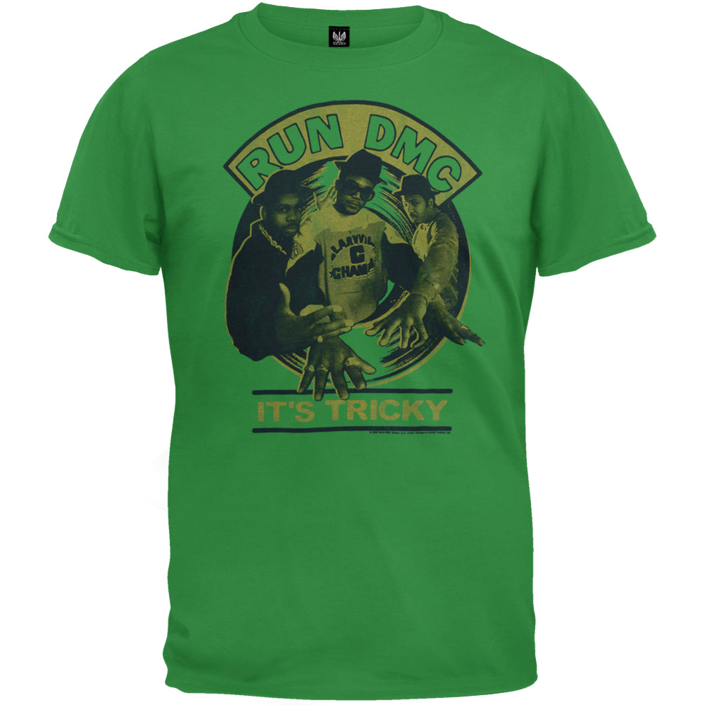 Run DMC - It's Tricky Soft Mens T Shirt Men's T-Shirts Oldglory.com SM Green