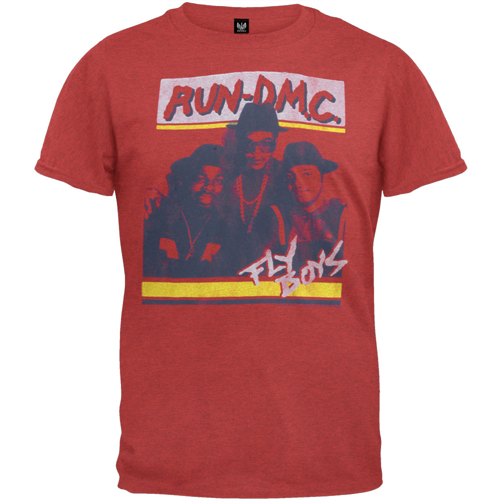 Run DMC - Fly Boys Soft Mens T Shirt Men's T-Shirts Oldglory.com SM Red