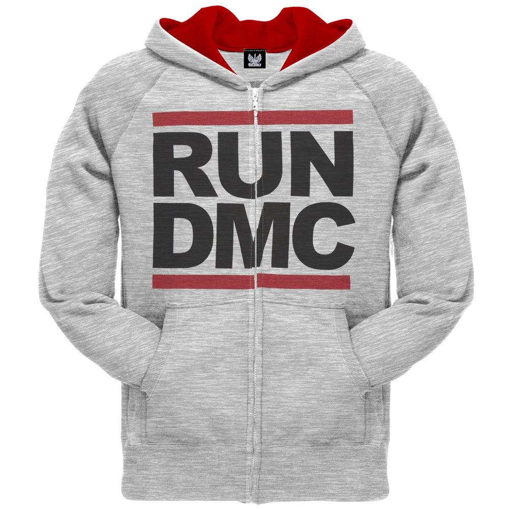 Run DMC - Check Mate Mens Zip Hoodie Men's Hoodies Oldglory.com XS Grey
