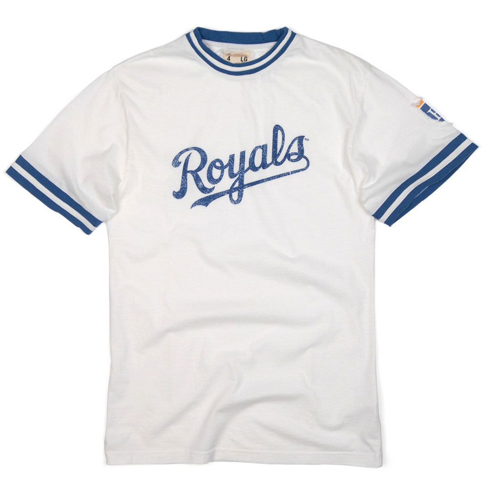 Kansas City Royals - Cursive Logo Jersey Men's T-Shirts Old Glory SM  