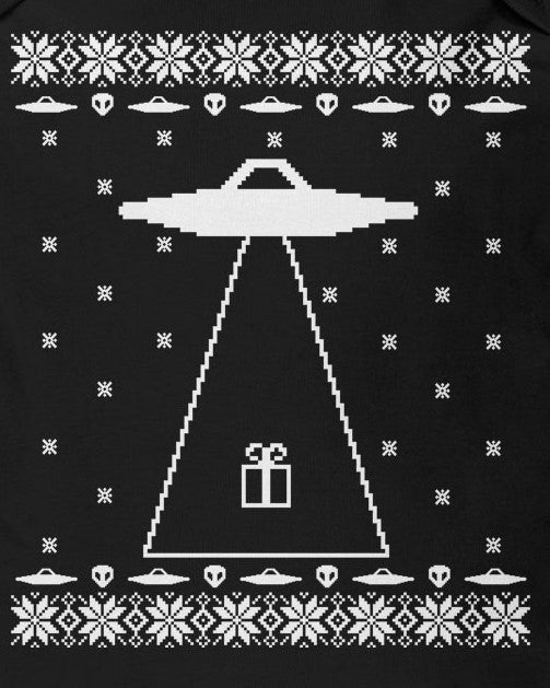 Alien Abduction Ugly XMAS Sweater Womens Long Sleeve T-Shirt Women's Long Sleeves Old Glory   