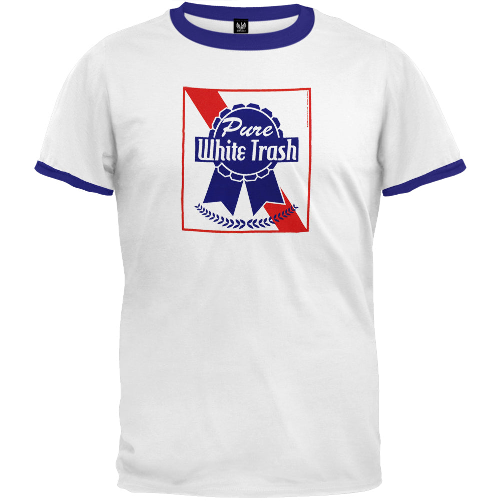 Pure White Trash Ringer T-Shirt Men's T-Shirts Old Glory   