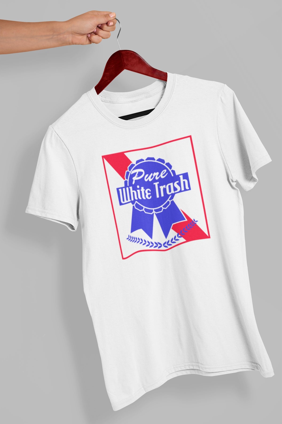 Pure White Trash Ringer T-Shirt Men's T-Shirts Old Glory   