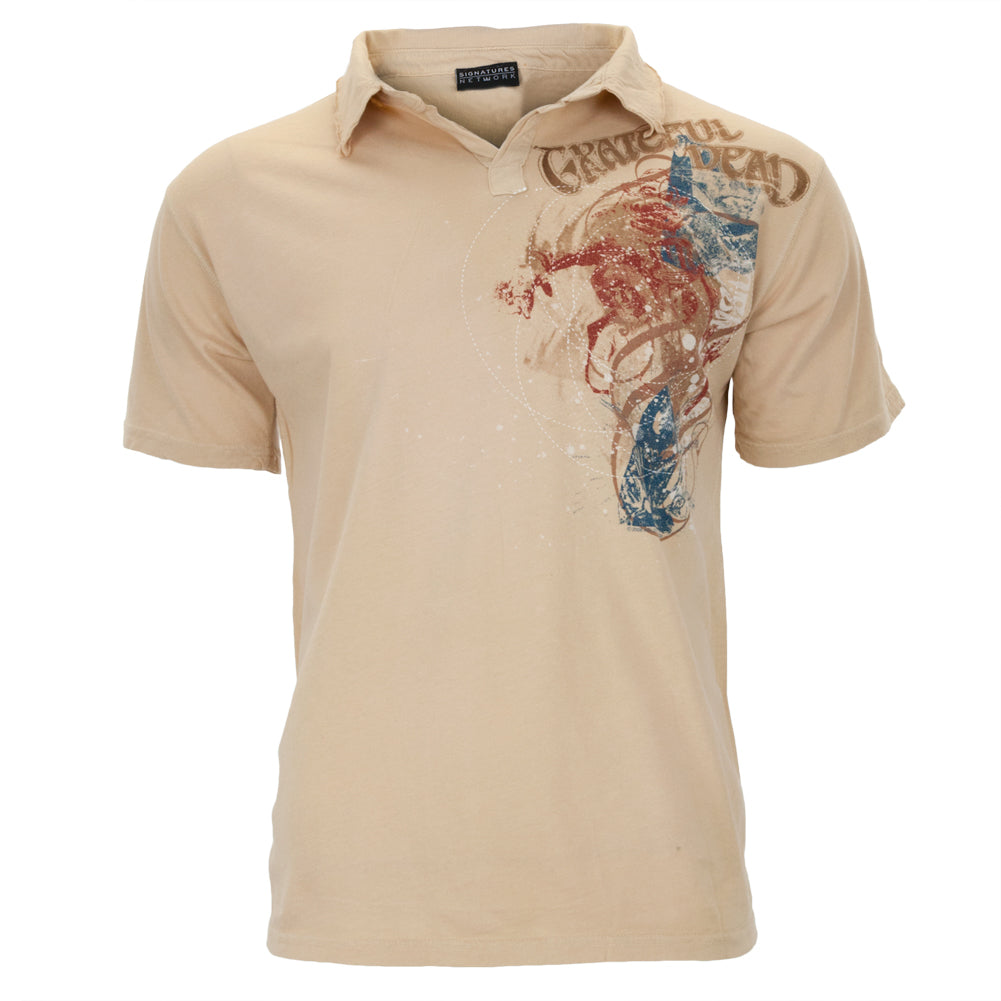 Grateful Dead - First Album Mens Polo Shirt Men's Polo Shirts Oldglory.com SM Tan