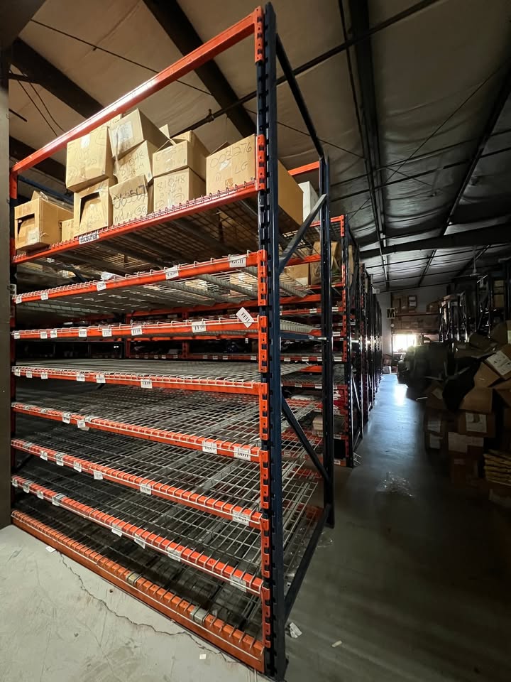 8-Rows Warehouse Master Rack – 8ft Beams, 10'H x 48" Uprights - $825 Old Glory