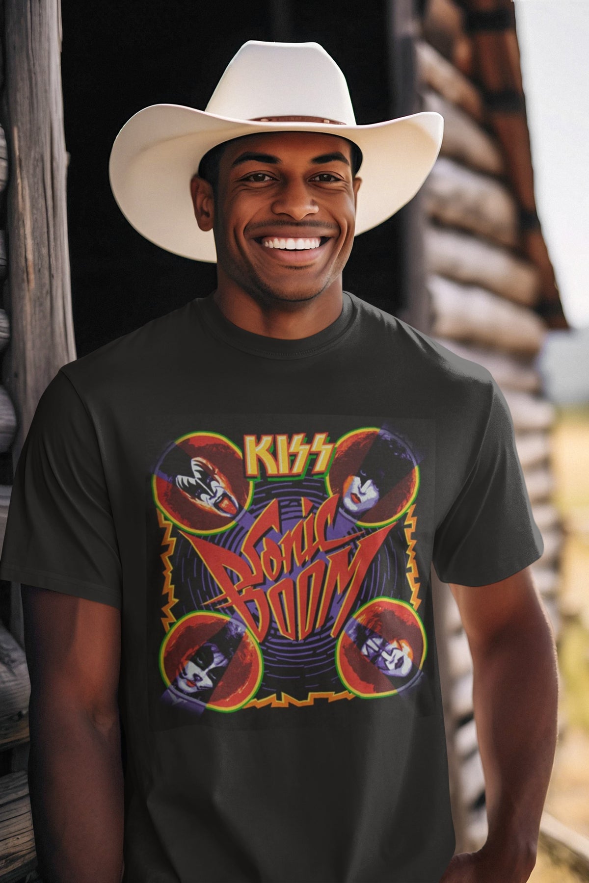 Kiss - Sonic Black Mens T Shirt Men's T-Shirts Kiss