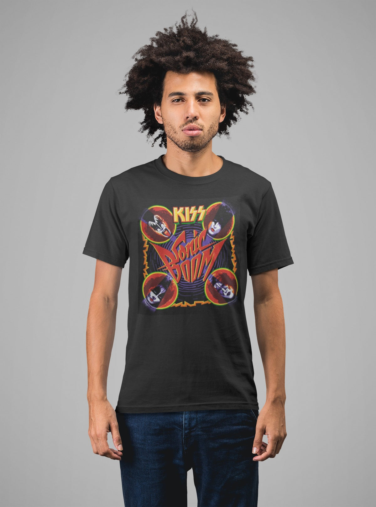 Kiss - Sonic Black Mens T Shirt Men's T-Shirts Kiss