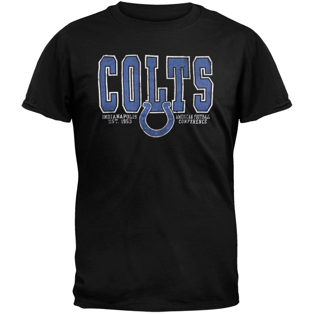 Indianapolis Colts - Flanker Premium Mens T Shirt Men's T-Shirts Oldglory.com SM Black