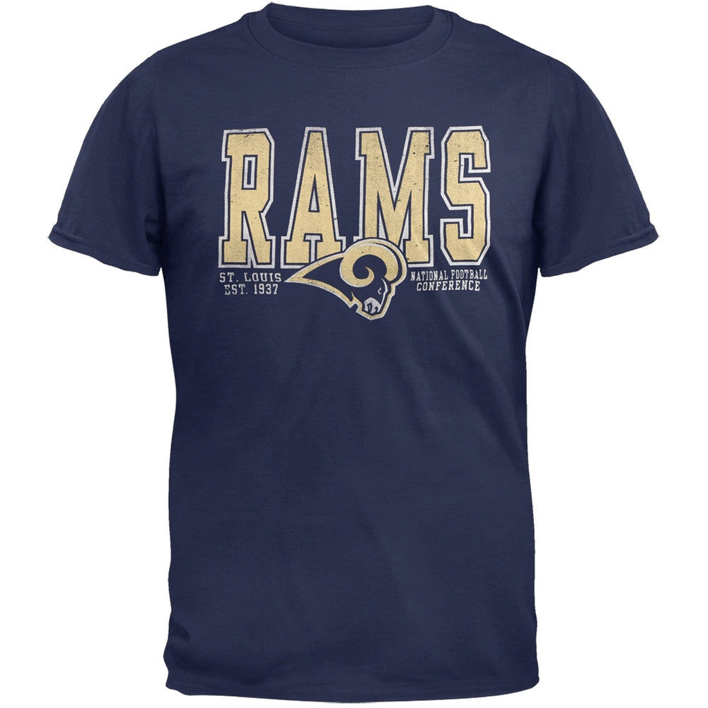 St. Louis Rams - Flanker Premium Mens T Shirt Men's T-Shirts Oldglory.com SM Dark Blue