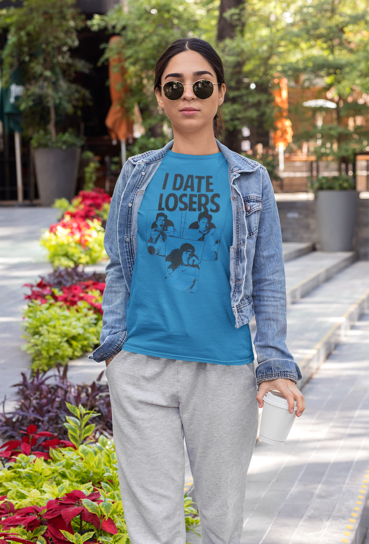 Workaholics - I Date Losers Light Blue Womens Juniors T Shirt Juniors T-Shirts Workaholics