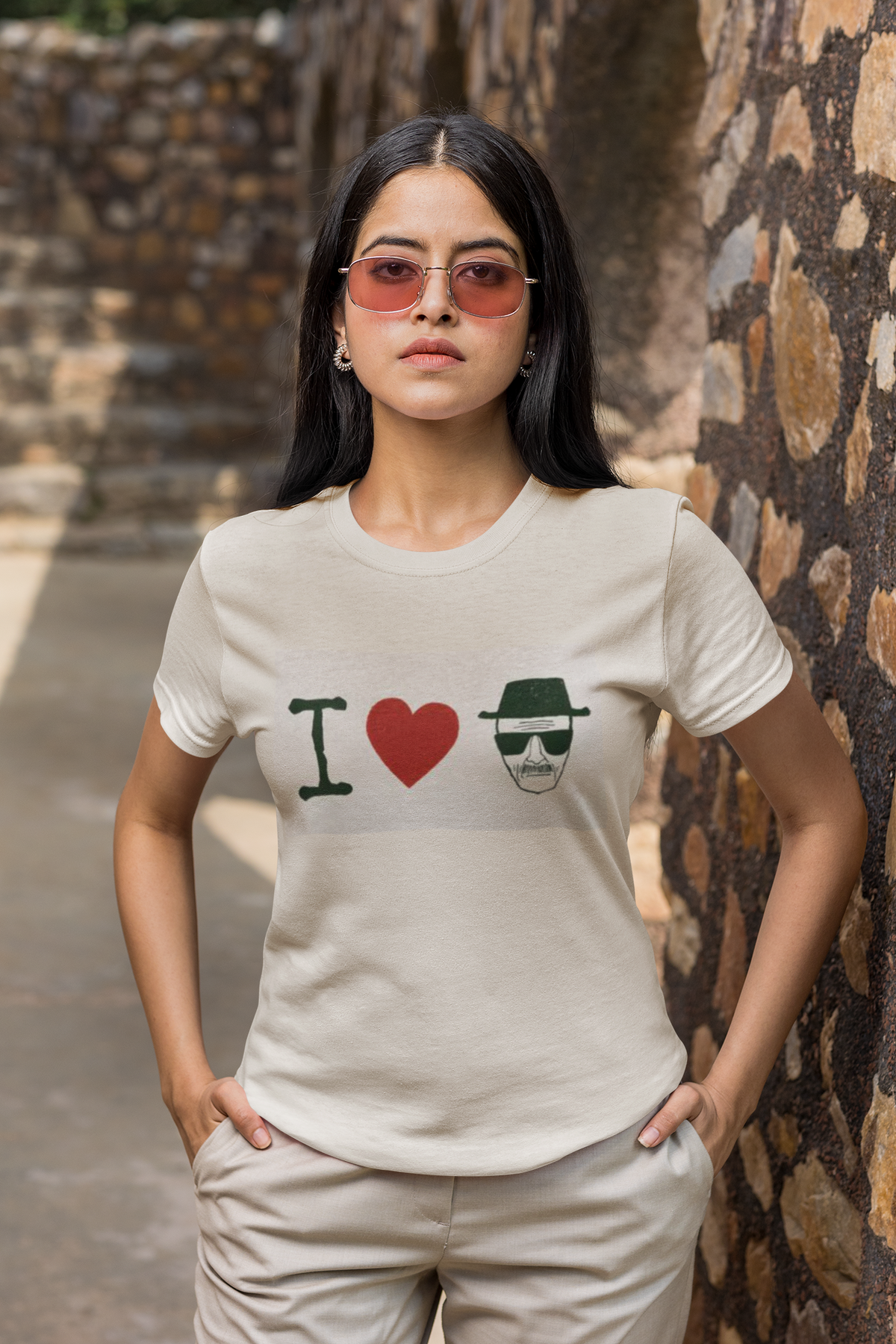 Breaking Bad - I Heart Heisenberg White Womens Juniors T Shirt Juniors T-Shirts Breaking Bad